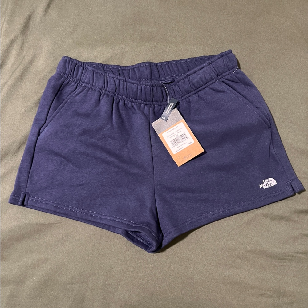 The north face blue women’s L half dome fleece sweat shorts
